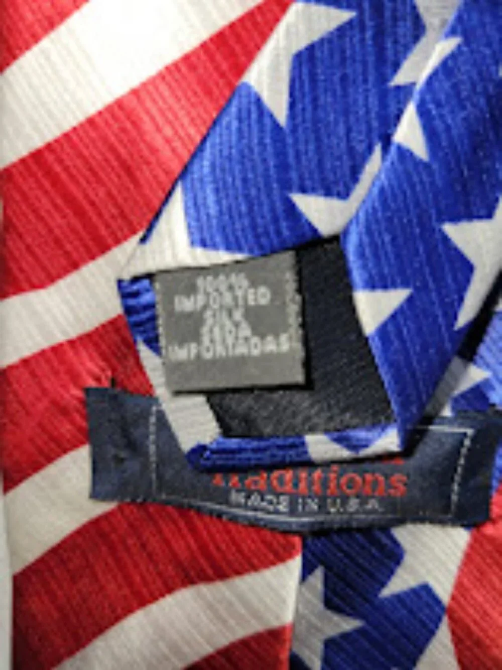 Men’s American Flag Patriotic Necktie Red White Blue Stars & Stripes